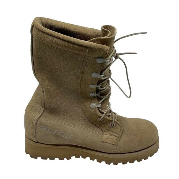 Belleville Unisex Tactical‎ Boots Combat Flight Brown Leather Lace Up 4.5 Wide main image 4